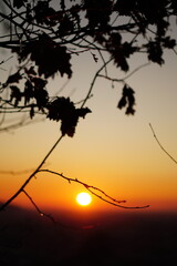 sunset over the city view in Freiburg im Breisgau, Germany