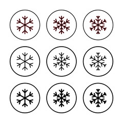 Snow icon vector illustration. snowflake sign and symbol