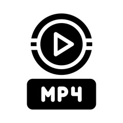 mp4 glyph icon