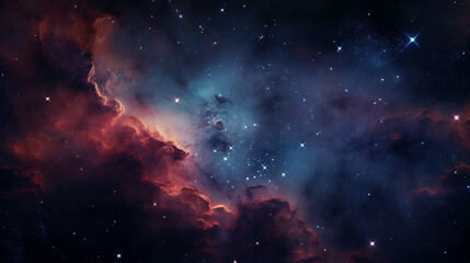 Space galaxy background with dark nebula, star, and dust. - obrazy, fototapety, plakaty