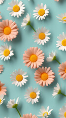 Fresh and Colorful Spring Pattern Phone Wallpaper Graphic