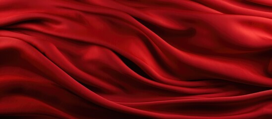 Obraz premium An art piece featuring a close up of a magenta silk sleeve with waves of electric blue, pink, and purple tints and shades resembling petals against a sky backdrop