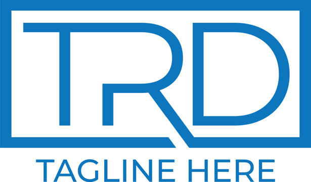 TRD letter initial logo design vector