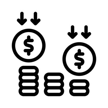 decrease line icon