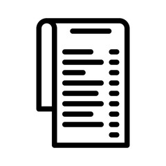 Fototapeta premium receipt line icon