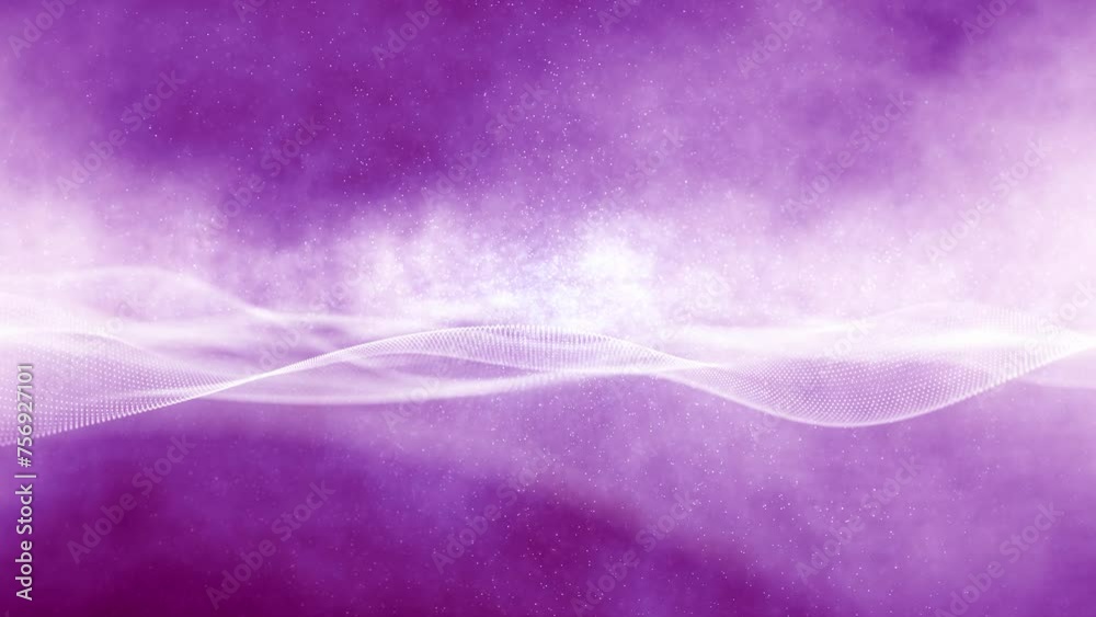 Canvas Prints looping artistic digital waves on bright violet coloured background.