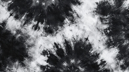 Tie dye pattern, texture. Abstract black and white  background.
