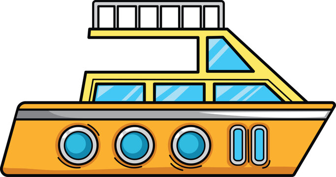 recommend clip art: illustration of yacht outline white on background vector