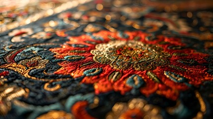 The Persian pattern on the Iranian carpet with the morning light.
 - obrazy, fototapety, plakaty