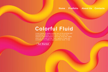 Trendy summer fluid gradient background, colorful abstract liquid 3d shapes. Futuristic design wallpaper for banner, poster, cover, flyer, presentation, advertising, landing page