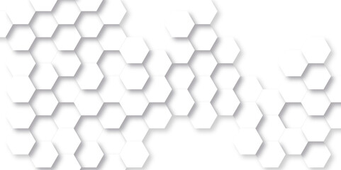 Background with hexagons . Abstract background with lines . white texture background . hexagon abstract background. Surface polygon pattern with glowing hexagon paper texture and futuristic business.