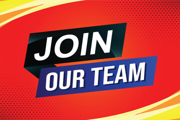 Obraz premium join our team word concept vector illustration with modern futuristic 3d style for landing page template ui web mobile app poster banner flyer background gift card coupon label wallpaper