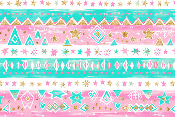 Native American pattern background material, Generative AI