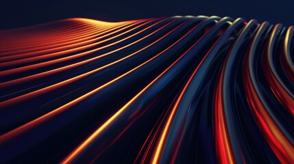 metallic lines in a dark background