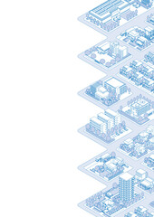 街並みの立体図. 都市の景観. 