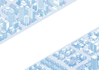 街並みの立体図. 都市の景観. 