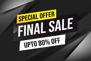 Special offer final sale tag. Banner design template for marketing. Special offer promotion or retail. background banner modern graphic design for store shop, online store, website, landing page

