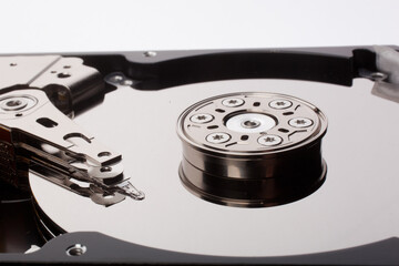 hard disk data storage mechanical components concept backgrounds