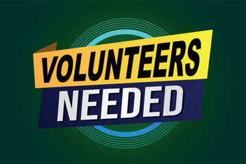 volunteers needed poster banner graphic design icon logo sign symbol social media website coupon


