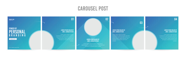 Stunning Carousel Post Template, Editable Social Media Layout Design, business Instagram & Linkedin Carousel Post, Template eps 10.