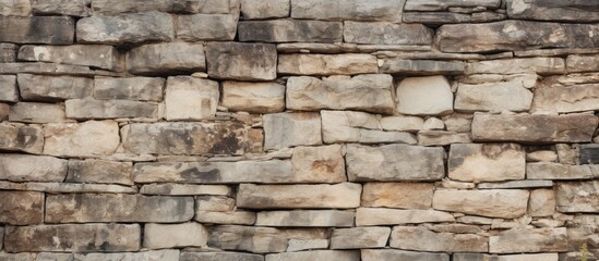 Ancient Stone Wall Background or Texture