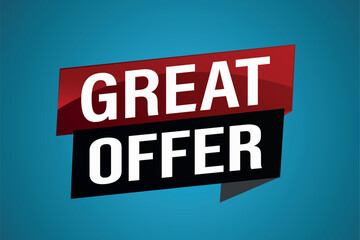 great offer poster banner graphic design icon logo sign symbol social media website coupon

