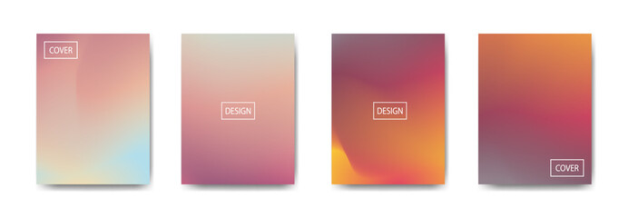 set of abstract background with beautiful gradation color, colorful background for poster flyer banner backdrop.vertical banner.cool fluid background vector illustration