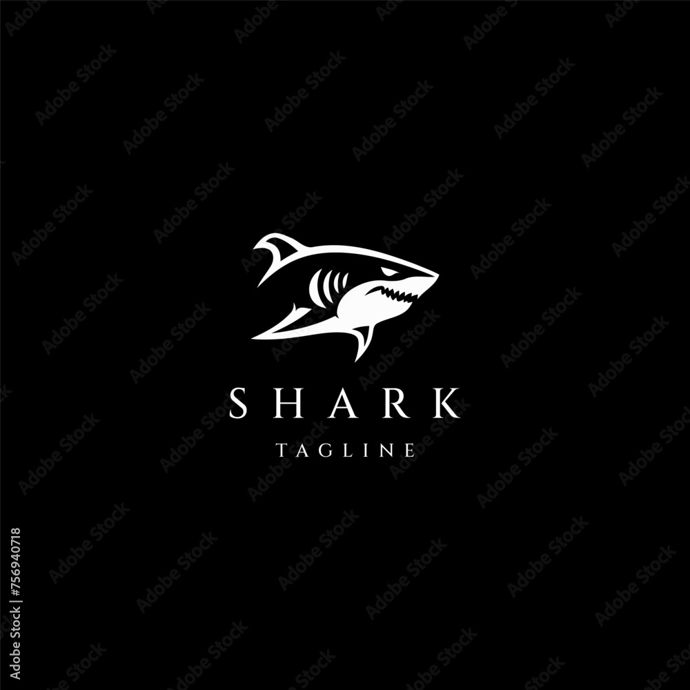 Wall mural Shark logo icon design vector template	