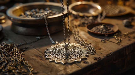 Metal jewelry for sale in Fes Morocco - Exotic Crafts, Generative Ai