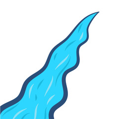 Blue Water River Vector Illustration 
