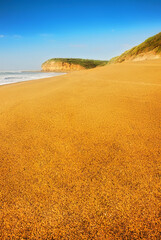 Sandy seashore of Bells Beach, Great Ocean Road, Victoria, Australia