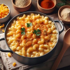 Creamy Mac and Cheese with Fresh Parsley