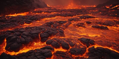 molten lava texture for the background. Burning Floors concept of Armageddon or Hell. Fiery Lava and rock backdrop surface