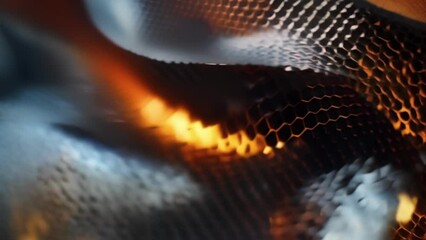 A magnified image captures the thin and flexible nature of graphene making it a perfect candidate for use in bendable and lightweight electronics.