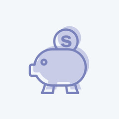 Icon Money Back. suitable for Business symbol. two tone style. simple design editable. design template vector. simple symbol illustration
