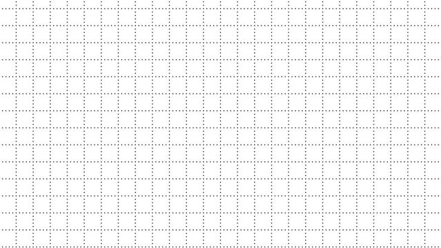 A dot-shaped grid scrolls down on a white background