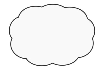 雲型吹き出し・フレームのイラスト素材