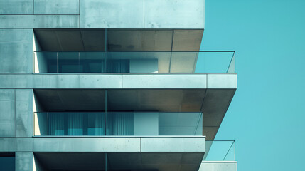 New Modern Apartment Building Exterior - Contemporary Architecture, Generative Ai