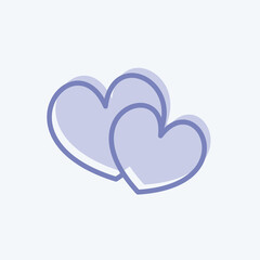 Icon Love Story Photography. suitable for Art symbol. two tone style. simple design editable. design template vector. simple illustration