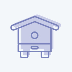 Icon Beehive. suitable for Bee Farm. two tone style. simple design editable. design template vector. simple illustration
