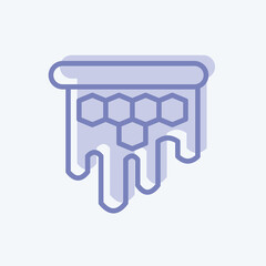 Icon Hive Frame. suitable for Bee Farm. two tone style. simple design editable. design template vector. simple illustration