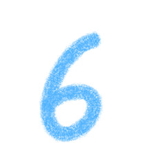 Fototapeta premium Numbers Drawn with Crayons