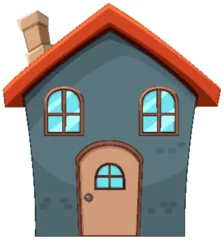 Fototapete Rund Vector illustration of a small cartoon house © GraphicsRF