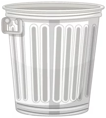 Tuinposter Detailed vector design of a classic metal bin. © GraphicsRF