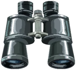 Foto op Plexiglas Detailed vector of modern black binoculars. © GraphicsRF