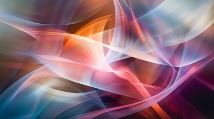 Abstract colorful waves intertwining. Digital art illustration with dynamic motion effect. Modern background design concept