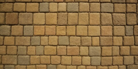 Obraz premium Paving stone pavement texture. Cobblestone pavement top view. Old stone sidewalk. Paving texture