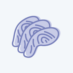 Icon Fish Fillet. suitable for Meat. two tone style. simple design editable. design template vector. simple illustration