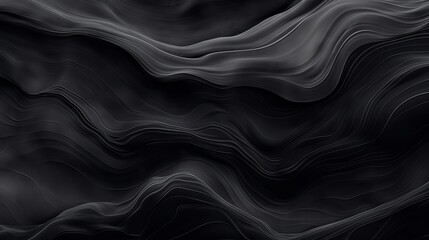 Obraz premium Luxurious black marble ink waves texture, suitable for wallpaper or upscale wall tile designs.