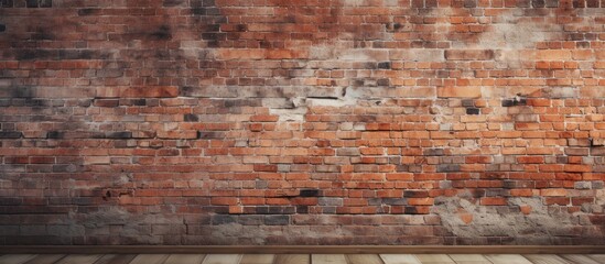 Brick wall texture for interior design with copy space.